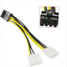 Adaptador de cable de alimentación VGA 8pin PCI-E a 2X 4pin Molex